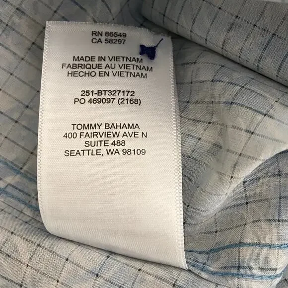 Tommy Bahama Shirt Men's 3XLT Big & Tall Bahama Coast Chico Palms Blue NEW